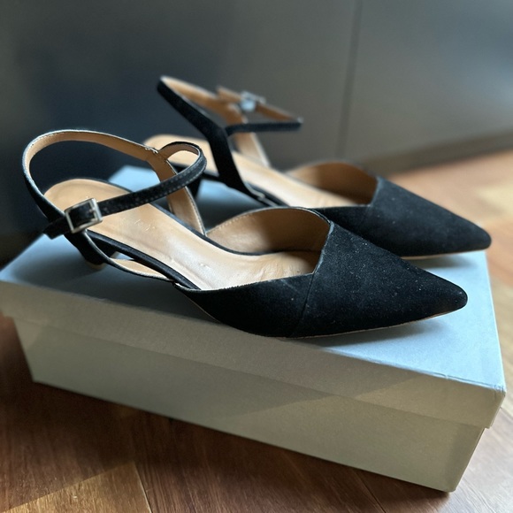 Trenery Suede Point Mid Heel - Black 38 - Picture 4 of 13